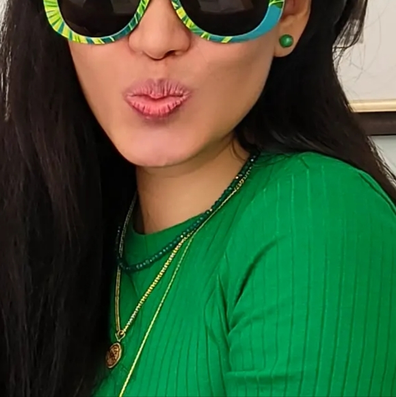 14k green onyx necklace - Picture 5 of 7